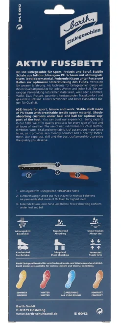 Barth Shoes AKTIV FUSSBETT Einlegesohle Outlet